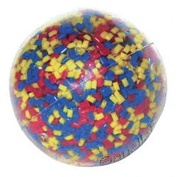 Pelota con granos multicolores