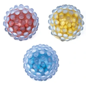 Pelotas sonoras con canicas (pack de 3)