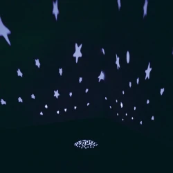 Luz de noche cielo estrellado