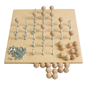 Juego de solitario con tornillos