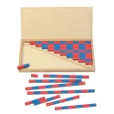 Barras rojas y azules Montessori