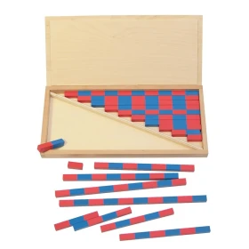 Listones rojos y azules Montessori