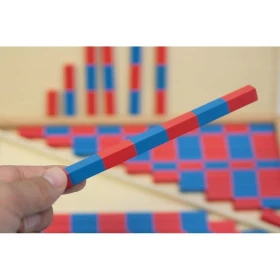 Barras rojas y azules Montessori