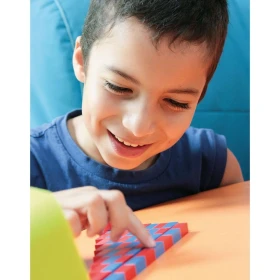 Barras rojas y azules Montessori