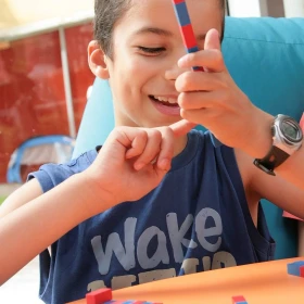 Barras rojas y azules Montessori