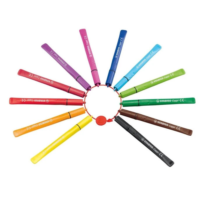 Rotuladores con capuchones imperdibles pack de 12