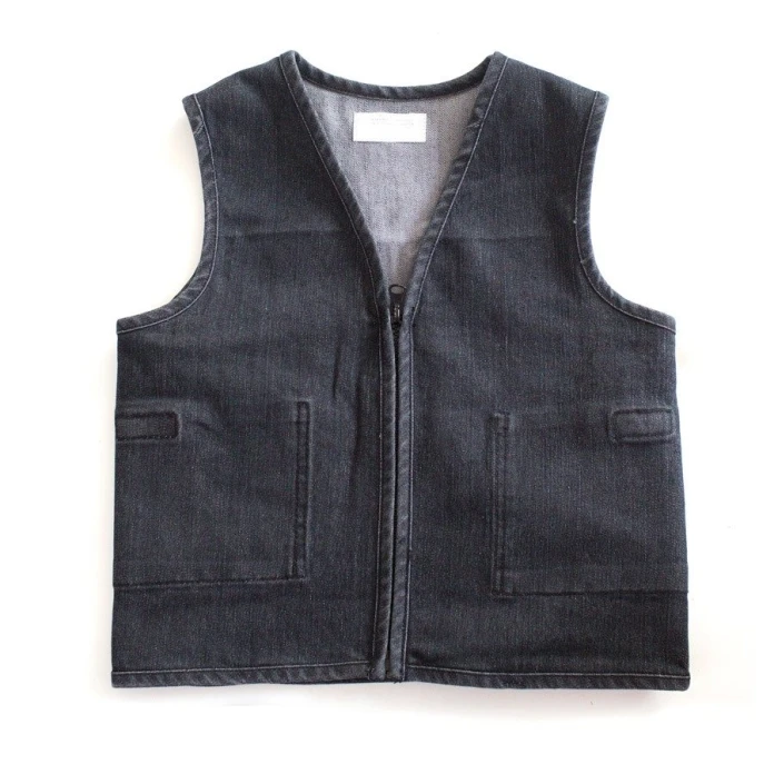 Chaleco elástico vaquero negro con peso