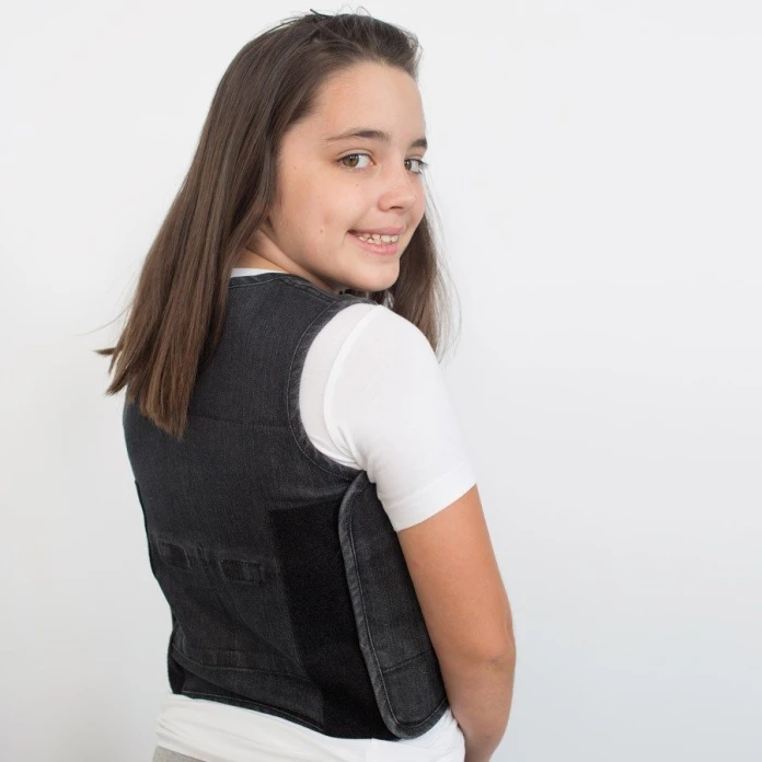 Chaleco elástico vaquero negro con peso