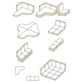 Alfombra rectangular plegable