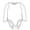 Body camiseta de manga larga - Azul