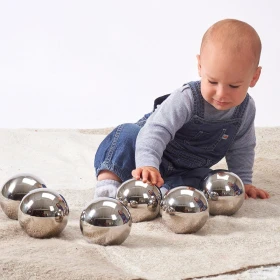 6 pelotas sensoriales de espejo