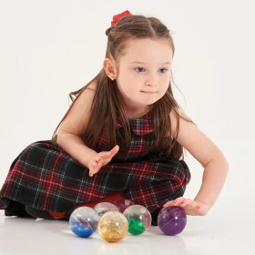 Pelotas con purpurina (pack de 7)