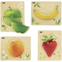 Puzzles de madera Frutas por 4