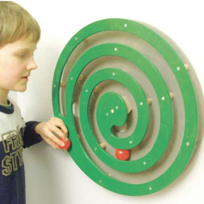 Juego mural redondo con espiral - verde