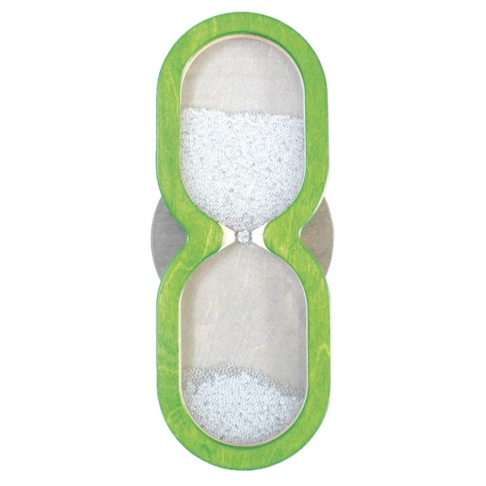Juego de pared reloj de arena perlas de vidrio - verde