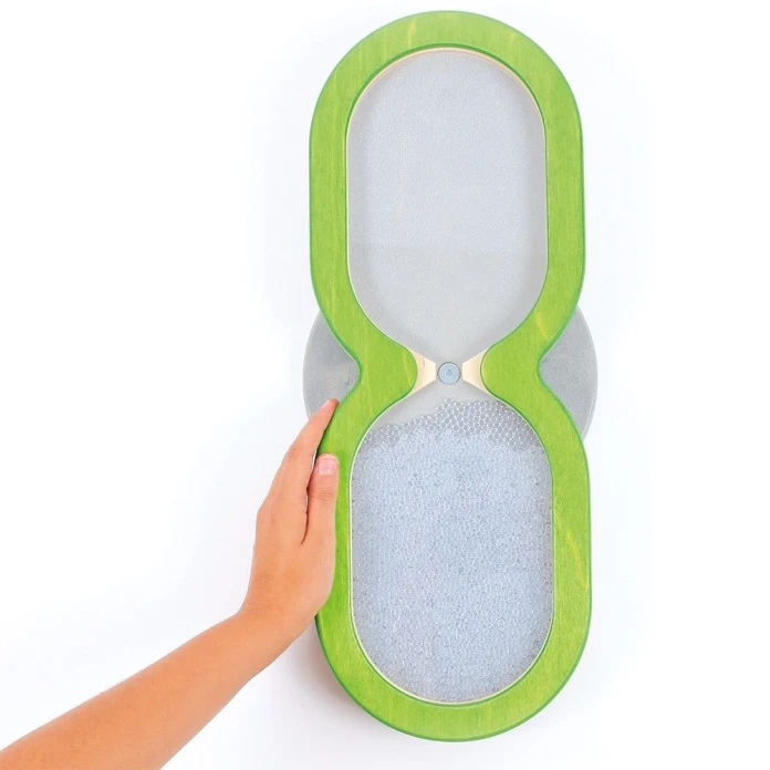 Juego de pared reloj de arena perlas de vidrio - verde