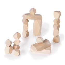 Piedras de construcción de madera
