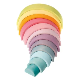 Arcoíris de madera pastel