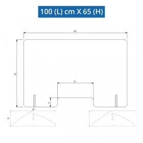 Pantalla de protección de plexiglás