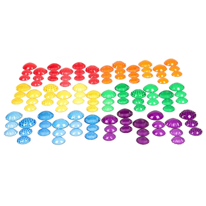 Conchas multicolores táctiles (pack de 108)