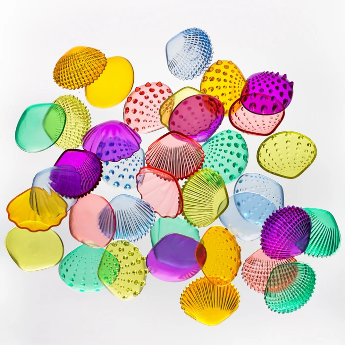 Conchas multicolores táctiles (pack de 108)