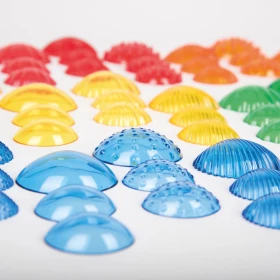 Conchas multicolores táctiles (pack de 108)