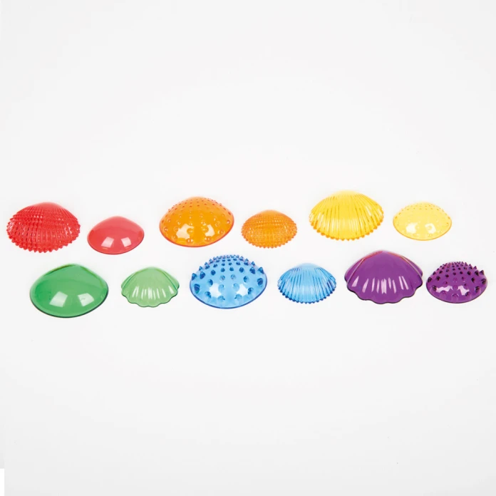 Conchas multicolores táctiles (pack de 108)