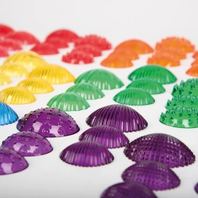 Conchas multicolores táctiles (pack de 108)