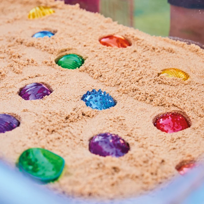 Conchas multicolores táctiles (pack de 108)