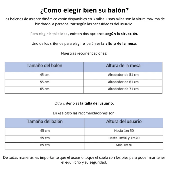 Ballon d’assise dynamique Bouncyband - 65 cm