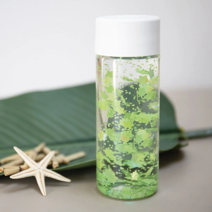 Botella sensorial tortuga