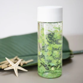 Botella sensorial tortuga