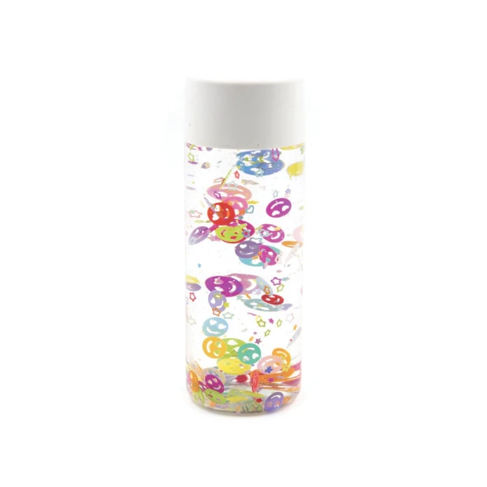Botella sensorial smiley