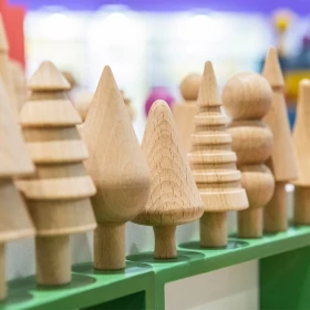Árboles del bosque de madera