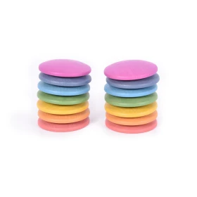 Anillos de madera arcoíris