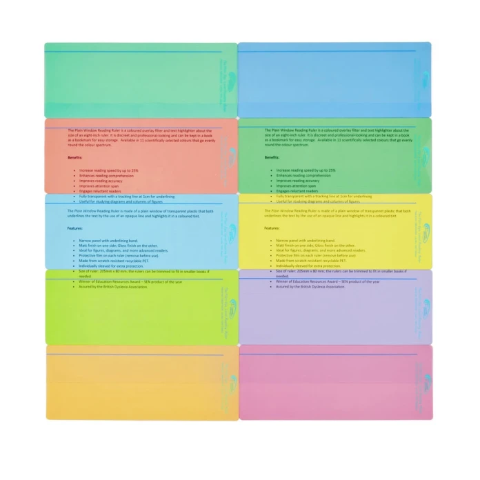 Reglas de lectura de colores - subrayar x 10