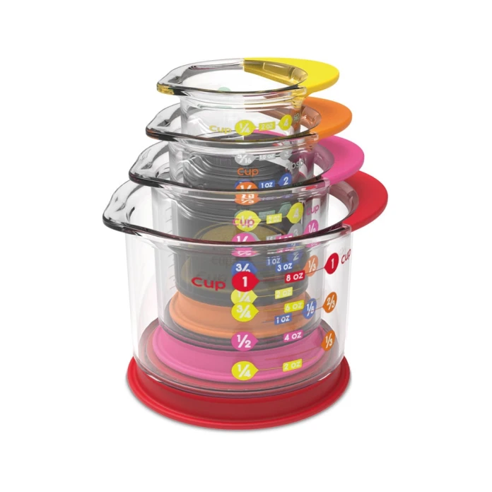 Rainbow fraction: tazas medidoras - líquido x 4