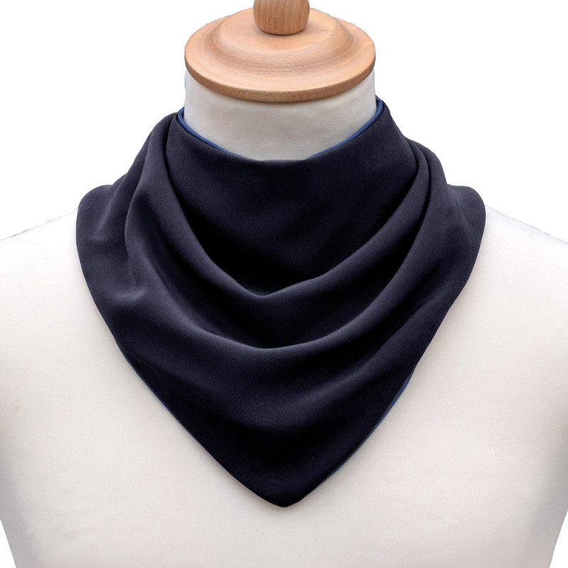 Foulard bavoir adulte bleu marine