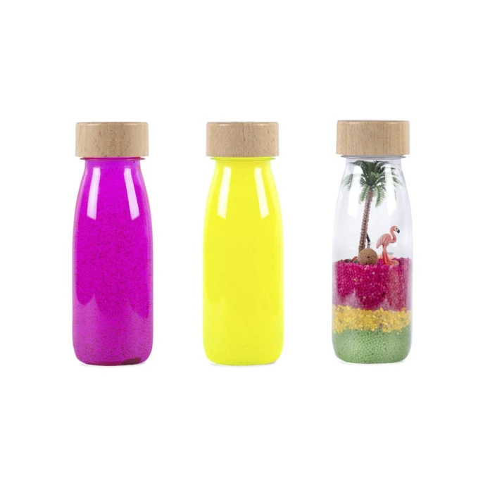 Lote de 3 botellas sensoriales - paraíso