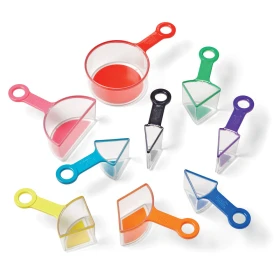 Rainbow fraction: tazas medidoras x 9