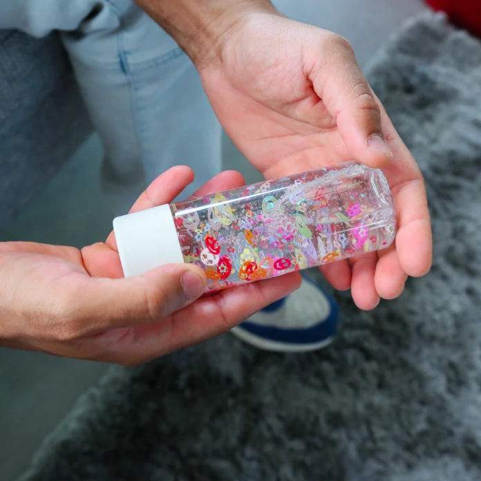 Botella sensorial smiley