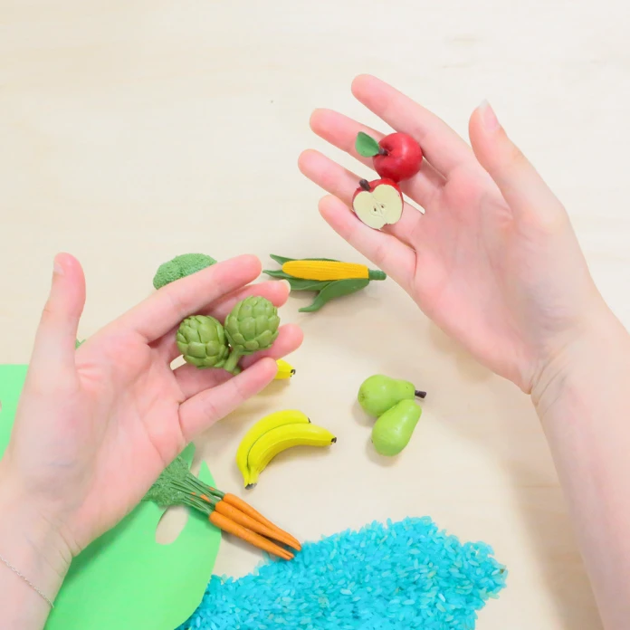 Figuras de frutas y verduras