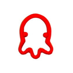 Anillo de dentición pulpo rojo