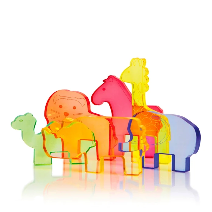 Animales salvajes de acrílico (pack de 6)
