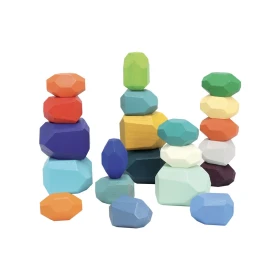 Piedras para apilar de madera x 21