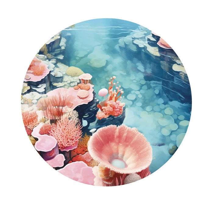 Decoración Río de coral para bandeja de exploración redonda
