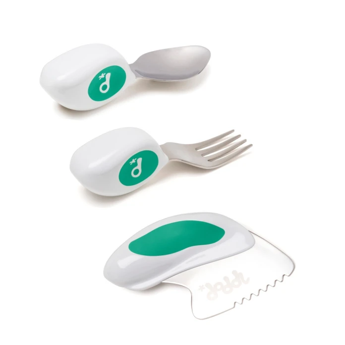 Doddl - Set de cuchara, tenedor y cuchillo ergonómico