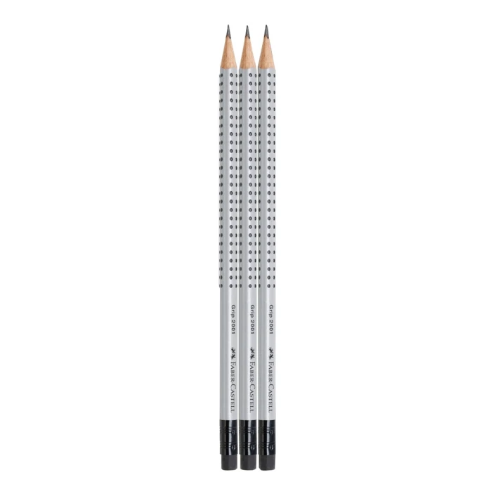 Lápices de grafito GRIP 2001 HB con goma integrada, pack de 3
