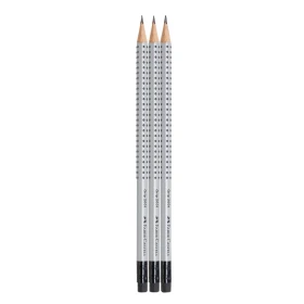 Lápices de grafito GRIP 2001 HB con goma integrada, pack de 3