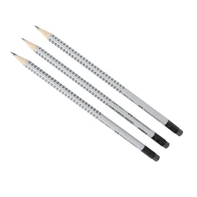 Lápices de grafito GRIP 2001 HB con goma integrada, pack de 3